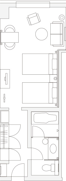 エグゼクティブツインルーム間取り図