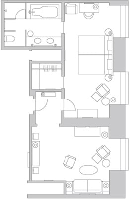 ロイヤルスイートルーム間取り図
